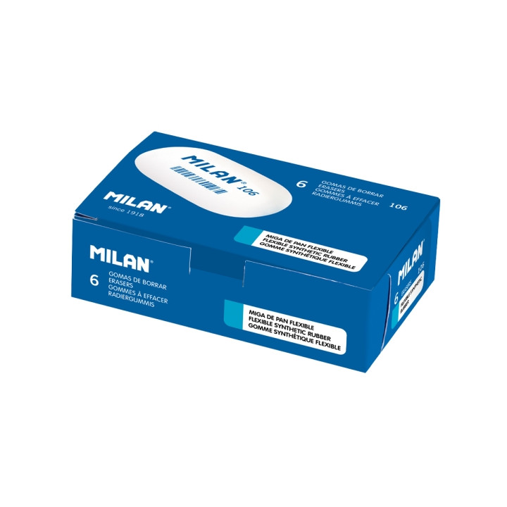 Milan Oval 106 Gomas de Borrar - Miga de Pan - Caucho Sintetico - Color Blanco
