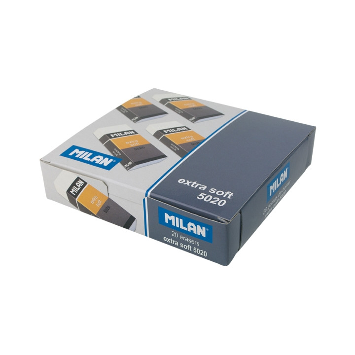 Milan Soft 5020 Gomas de Borrar para Bellas Artes - Envueltas Individualmente - Color Blanco