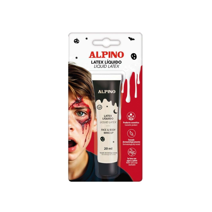 Alpino Bote de Latex Liquido 20ml - Al Secarse Queda con Textura de Goma - Seca en Minutos - Flexible -
