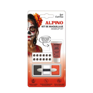 Alpino Set de Maquillaje Catrina - Se Lava con Agua y Jabon - Testado Dermatologicamente - Colores Surtidos