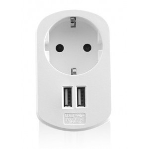 Ewent ew1211 cargador de dispositivo móvil blanco interior