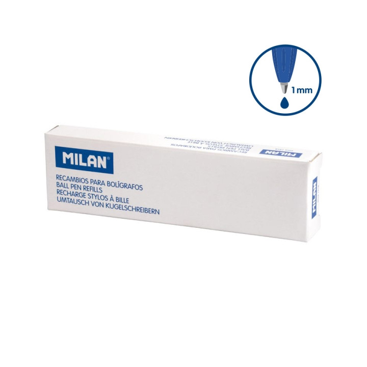 Milan P1 Touch Pack de 50 Recambios - Punta de 1mm - Color Azul