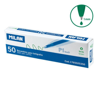 Milan P1 Touch Pack de 50 Recambios - Punta de 1mm - Color Verde