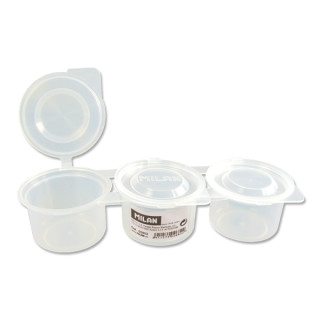 Milan Vaso para Mezclas con Tapa - Triple - 70ml por Unidad - Color Transparente