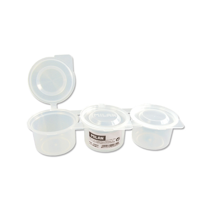 Milan Vaso para Mezclas con Tapa - Triple - 70ml por Unidad - Color Transparente