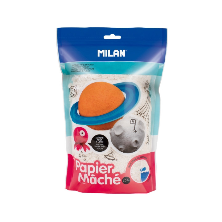 Milan Papel Mache Blanco en Polvo - en Bolsa - 200g - Color Blanco