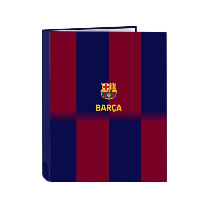 Safta F.C.Barcelona Carpeta de 4 Anillas - Tapas Duras Forradas - Lomo de 40mm - Formato Folio - 26.5x33x4cm - Color Rojo y Azu