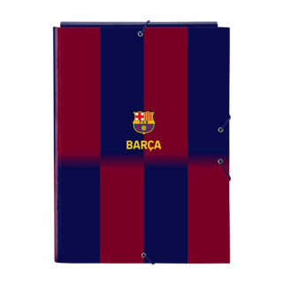 Safta F.C.Barcelona Carpeta 3 Solapas - Tapas Duras Forradas - Cierre con Gomas Elasticas - Formato Folio - 26x33.5x2.5cm - Col