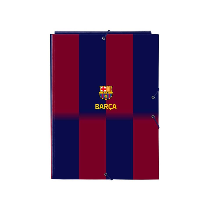 Safta F.C.Barcelona Carpeta 3 Solapas - Tapas Duras Forradas - Cierre con Gomas Elasticas - Formato Folio - 26x33.5x2.5cm - Col