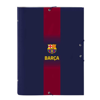 Safta F.C.Barcelona Carpeta Clasificadora - Tapas Duras Forradas - Cierre con Gomas Elasticas - Formato Folio - 26x33.5x4cm - C