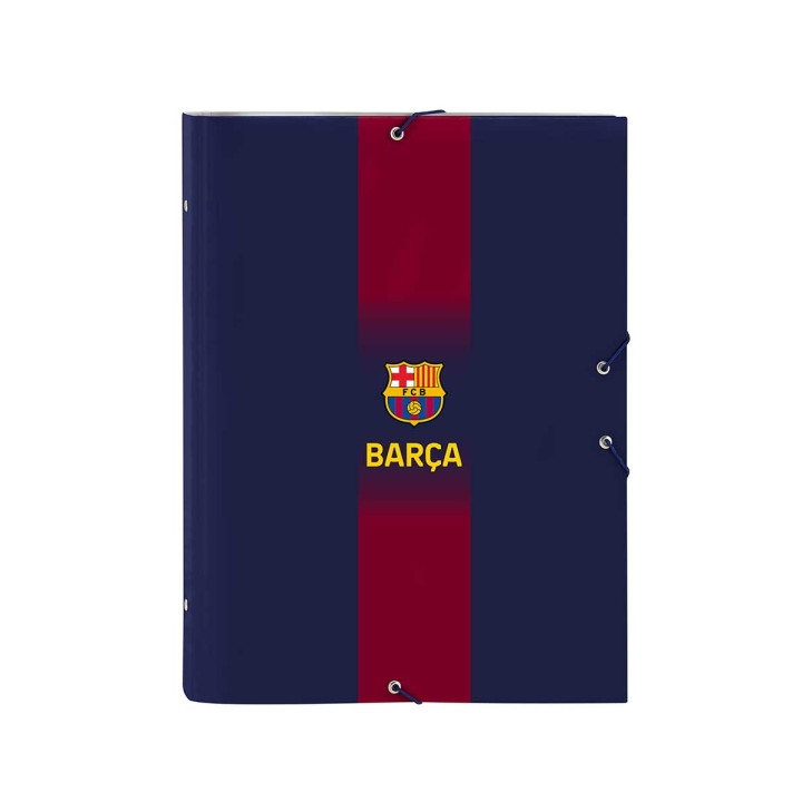 Safta F.C.Barcelona Carpeta Clasificadora - Tapas Duras Forradas - Cierre con Gomas Elasticas - Formato Folio - 26x33.5x4cm - C