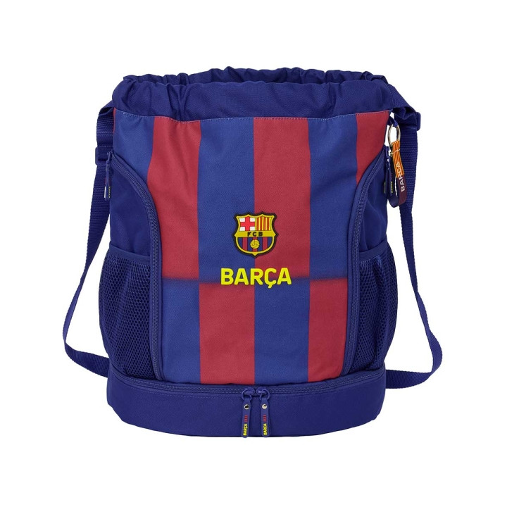 Safta F.C.Barcelona Saco Mochila de 21.93L - Portabotellas - Hombreras Ajustables - Bolsillos con Cremallera - 35x40x1cm - Colo