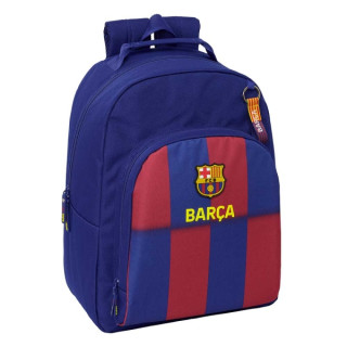 Safta F.C.Barcelona Mochila Escolar de 20.1L - Adaptable a Carro - 2 Compartimentos - Doble Tirador en Cremallera - 32x42x15cm