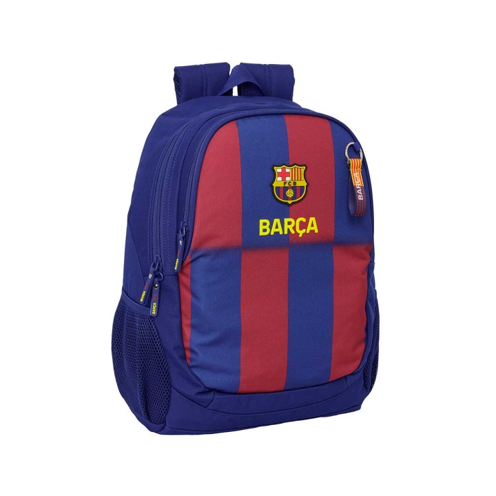 Safta F.C.Barcelona Mochila Escolar de 23L - Adaptable a Carro - 2 Compartimentos - Portabotellas - 32x44x16cm - Color Rojo y A