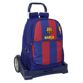 Safta F.C.Barcelona Mochila de 22.5L con Carro Evolution Integrado - Portabotellas - Extraible para Limpieza - Carro de PP
