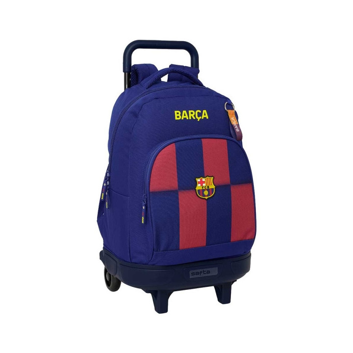 Safta Real Madrid Compact Mochila con Carro Integrado - Portabotellas - Extraible para Limpieza - Carro de PP