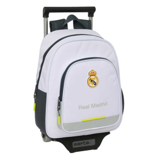 Safta Real Madrid Mochila con Carro de 10L 705 Integrado - Portabotellas - Extraible para Limpieza - Carro de PP