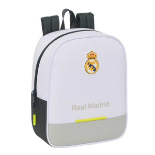 Safta Real Madrid Mochila Guarderia de 6L - Adaptable a Carro - Tarjeta de Identificacion Personal - Cierre de Cremallera - 22x