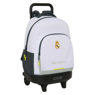 Safta Real Madrid Compact Mochila con Carro Integrado - Portabotellas - Extraible para Limpieza - Carro de PP