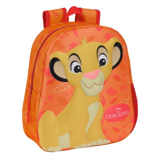 Safta el Rey Leon Mochila 3D de 8.64L - Portabotellas - Tarjeta de Identificacion Personal - Hombreras Acolchadas - 27x33x10cm