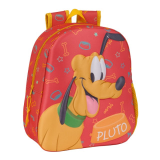 Safta Pluto Mochila 3D de 8.64L - Portabotellas - Tarjeta de Identificacion Personal - Hombreras Acolchadas - 27x33x10cm - Colo