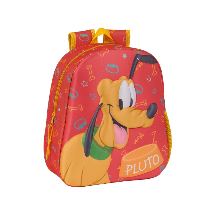 Safta Pluto Mochila 3D de 8.64L - Portabotellas - Tarjeta de Identificacion Personal - Hombreras Acolchadas - 27x33x10cm - Colo