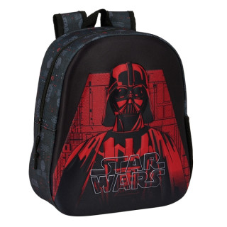 Safta Star Wars Mochila 3D de 8.64L - Portabotellas - Tarjeta de Identificacion Personal - Hombreras Acolchadas - 27x33x10cm -