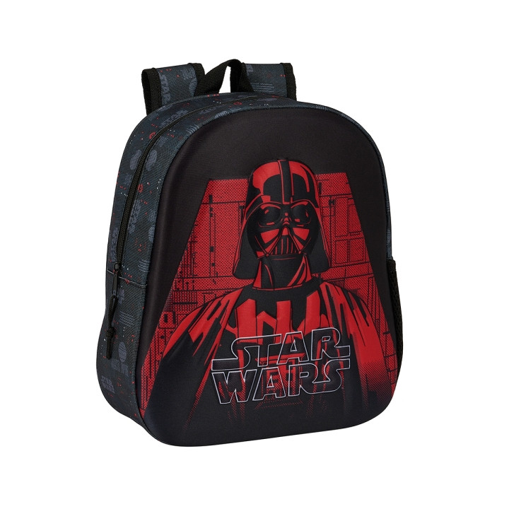 Safta Star Wars Mochila 3D de 8.64L - Portabotellas - Tarjeta de Identificacion Personal - Hombreras Acolchadas - 27x33x10cm -
