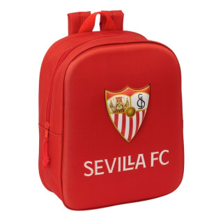 Safta Sevilla Fc Mochila Guarderia 3D de 6L - Asa de Mano Superior - Asas Regulables y Acolchadas - Cierre de Cremallera - 22x2