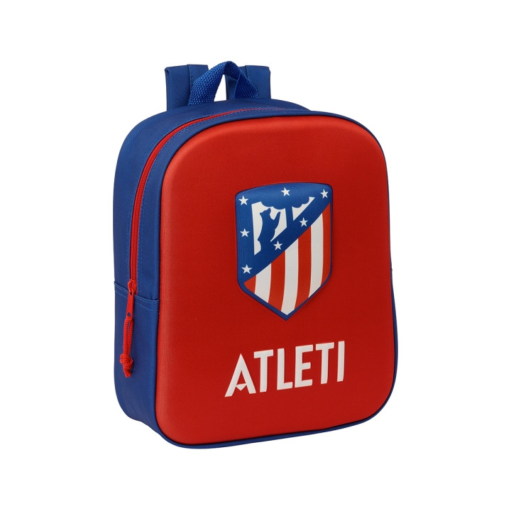 Safta Atletico de Madrid Mochila Guarderia 3D de 6L - Asa de Mano Superior - Asas Regulables y Acolchadas - Cierre de Cremaller