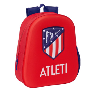 Safta Atletico de Madrid Mochila 3D de 8.64L - Portabotellas - Tarjeta de Identificacion Personal - Hombreras Acolchadas - 27x3