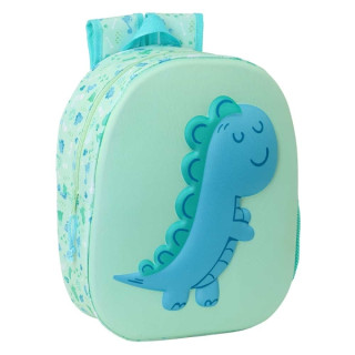 Safta Dino Mochila 3D de 8.64L - Portabotellas - Tarjeta de Identificacion Personal - Hombreras Acolchadas - 27x33x10cm - Color