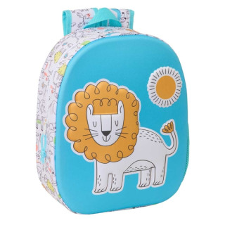 Safta Lion Mochila 3D de 8.64L - Portabotellas - Tarjeta de Identificacion Personal - Hombreras Acolchadas - 27x33x10cm - Color