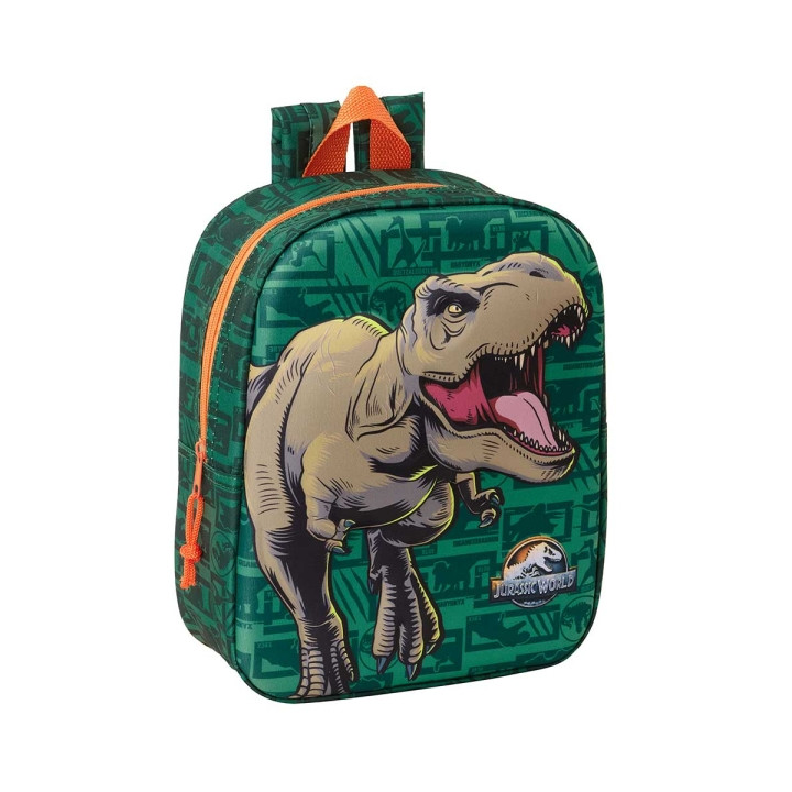 Safta Jurassic World Mochila Guarderia 3D de 6L - Asa de Mano Superior - Asas Regulables y Acolchadas - Cierre de Cremallera -