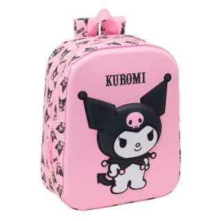 Safta Kuromi Mochila Guarderia 3D de 6L - Asa de Mano Superior - Asas Regulables y Acolchadas - Cierre de Cremallera - 22x27x10