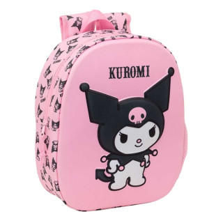 Safta Kuromi Mochila 3D de 8.64L - Portabotellas - Tarjeta de Identificacion Personal - Hombreras Acolchadas - 27x33x10cm - Col