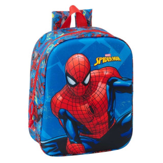 Safta Spider-Man Mochila Guarderia 3D de 6L - Asa de Mano Superior - Asas Regulables y Acolchadas - Cierre de Cremallera - 22x2