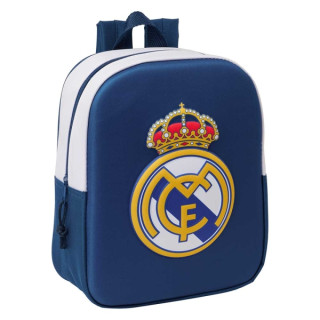Safta Real Madrid Mochila Guarderia 3D de 6L - Asa de Mano Superior - Asas Regulables y Acolchadas - Cierre de Cremallera - 22x