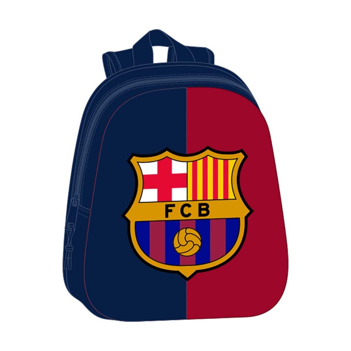 Safta F.C.Barcelona Mochila 3D de 8.64L - Portabotellas - Tarjeta de Identificacion Personal - Hombreras Acolchadas - 27x33x10c
