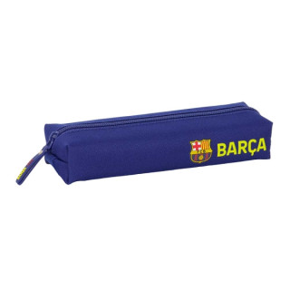 Safta F.C.Barcelona Estuche Portatodo - 1 Compartimento - Goma Trasera para Acoplar - Cierre con Cremallera - 22x4x7cm - Color