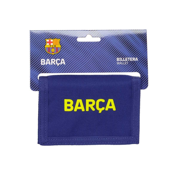 Safta F.C.Barcelona Billetera - 1 Compartimento - Monedero con Cremallera - Cierre de Velcro - 12.5x9.5x1cm - Color Rojo y Azul