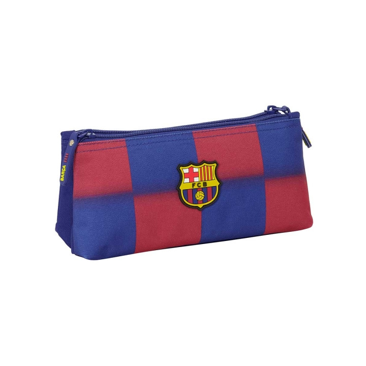 Safta F.C.Barcelona Portatodo de 2L - 2 Compartimentos - Cierre de Cremallera - 22x10x8cm - Color Rojo y Azul
