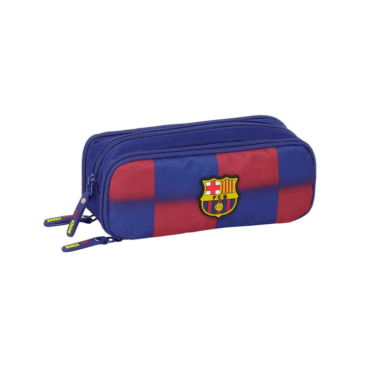 Safta F.C.Barcelona Estuche Portatodo de 1.345L - 3 Compartimentos - Laterales con Apertura Total - Cierre de Cremallera - 21x8