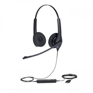 Jabra BIZ 1500 Duo Auriculares con Microfono Plegable USB - Cancelacion de Ruido - Diadema Ajustable - Controles en Cable - Cab