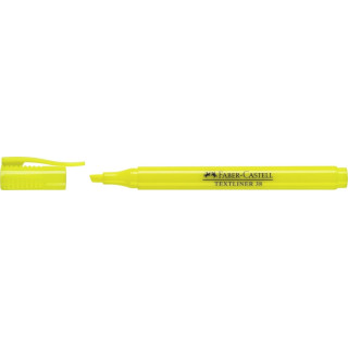 Faber-Castell Textliner 38 Marcador Fluorescente - Cuerpo Fino - Punta Biselada - Trazo Grueso y Fino - Tinta con Base de Agua