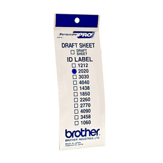 BROTHER Etiquetas identificadoras 20X20 - bolsa de 12 hojas