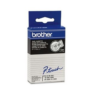 BROTHER Cinta laminada transparente/negro 12mm 7