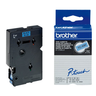 BROTHER Cinta laminada azul/negro 9mm