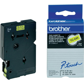 BROTHER Cinta laminada amarillo/negro 9mm