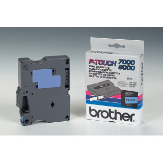 BROTHER Cinta laminada Azul / negro 12 mm